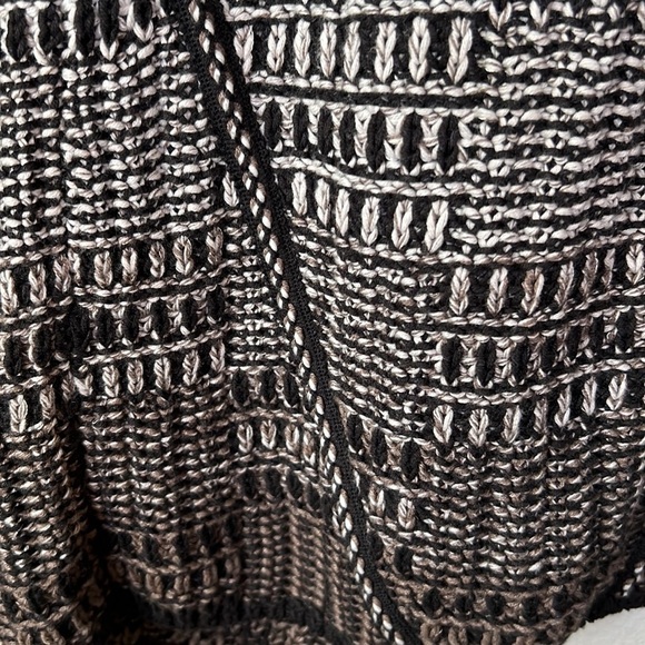 Nic + Zoe cotton Blend Brown And Black Open Face Cardigan Size XS - Picture 7 of 7
